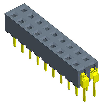 2.00mmFemale Header Dual Row 180° H=2.1/2.8